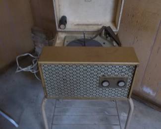 Mid century non-working phonograph and stand