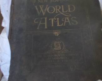 Vintage world atlas