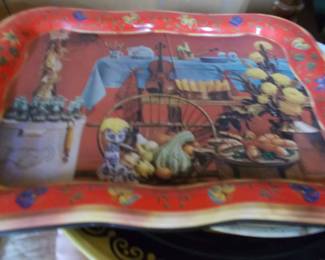 One of 2 trays with Coca-Cola featured