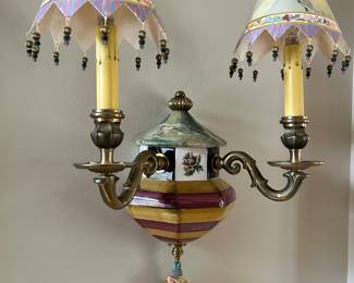 Pair of Mackenzie Childs wall sconces