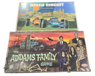1964 Addams Family Board game, 1971 Speed Circuit Board game