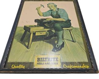 Biltrite framed advertising sign
