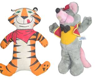 Tony The Tiger and Chucky Cheese plushies