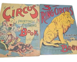 Caalfield drawing and coloring Circus books.