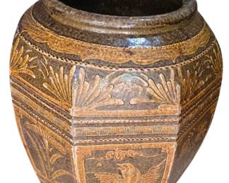Asian large pottery jar
