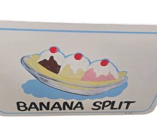 Wooden Ice Cream Sign 35" long, 22" wide