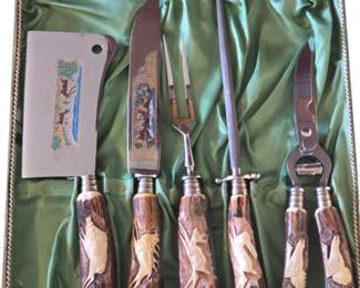 Custom made carving set stainless steel