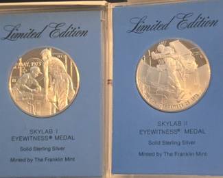Skylab 1 and 2 Solid Sterling medals