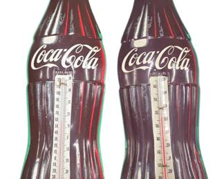 Coca-Cola metal advertising thermometers 16 inches