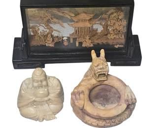 Asian diorama and ashtray