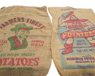 Vintage potato Sacks