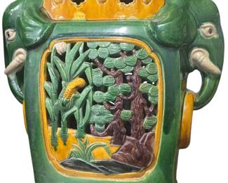Asian Elephant garden seat 19 inches in height