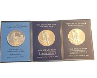 Franklin Mint solid Sterling medals