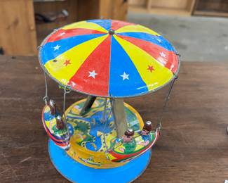 Vintage Tin Toy Carosel