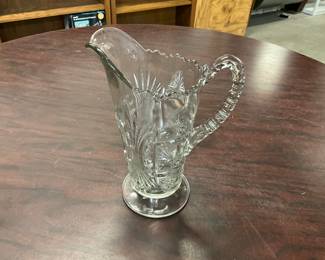 Uranium Glass - Depression Glass Pitcher