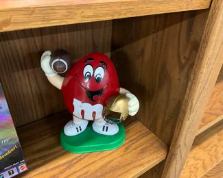 1995 M&M's Red Peanut Football Player Candy Dispenser