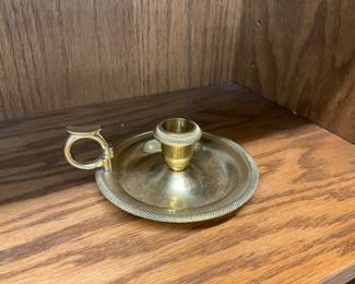 Brass Chamber Taper Stick Candle Holder