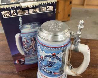 Budweiser Stein for 1992 US Winter Olympic Team Stein