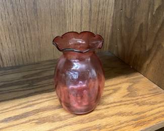 Cranberry Glass Vase