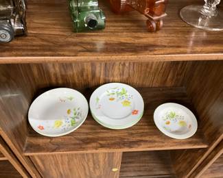 Mikasa "Just Flowers" Bone China Plates, Salad Plates & Bowl
