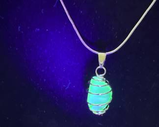 Green Uranium Glass Necklace