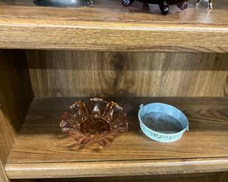 Pink Depression Glass Bowl -