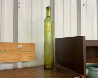 Anchor Hocking Olive Green Glass Bottle