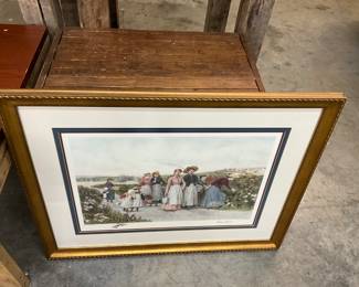 Framed Print Titled "Berry Pickers" by Jas S. King
