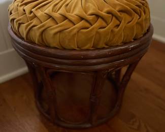 Vintage stool with cushion.