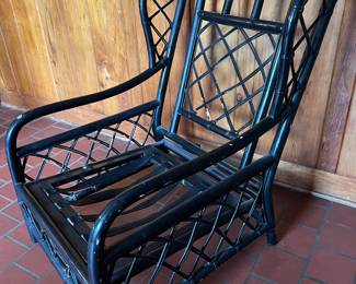 Large vintage faux bamboo chair.