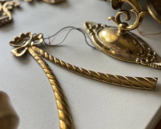 Brass bow wall hanging