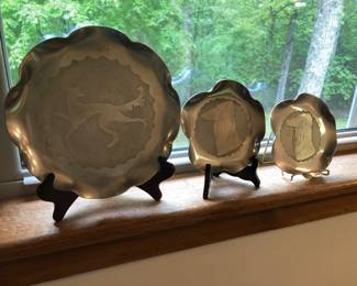 Vintage Saluki Aluminum Trays