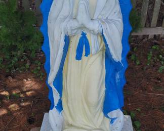 Cement statues and yard art