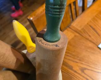 Munising Green Handle Rolling Pin