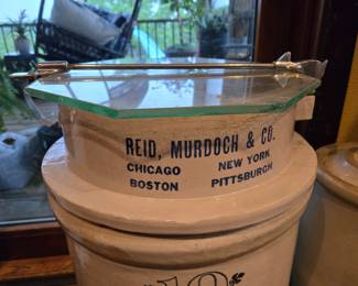 RARE Red Wing Reid, Murdoch & Co. Stoneware General Store Pickle Dispenser Crock