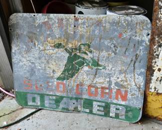 Mallard Seed Corn Dealer Metal Sign