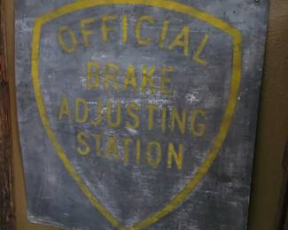 Official Brake Adjusting Station Metal Sign
