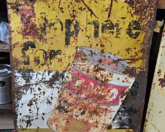 Stop Here For Shell X-100 Motor Oil Metal Sign