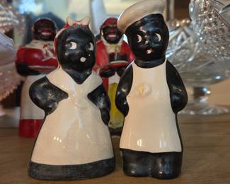 Black Americana Mammie And Chef Salt And Pepper Shaker Set