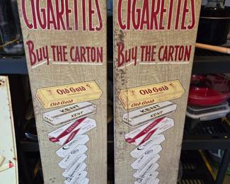 (2) Cigarettes Buy The Carton All Popular Brand Signs