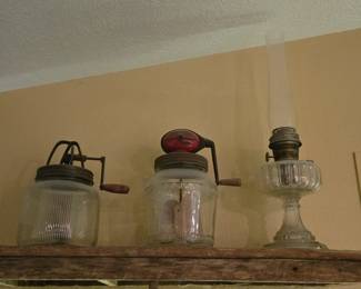 Butter Churns And Oil Lamps