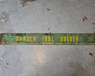 Metal Garden Tool Holder Rack Sign John Deere Colors