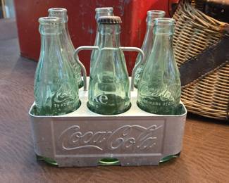 Coca Cola Aluminum 6 Pack Soda Carrier With Bottles