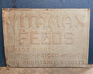 Vitamax Feeds Metal Sign
