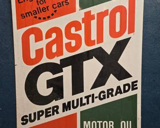 Castrol GTX Super Multi-Grade Motor Oil Authorized Dealer Metal Sign