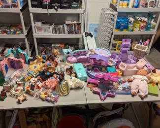 Polly Pocket toys, dolls, etc.