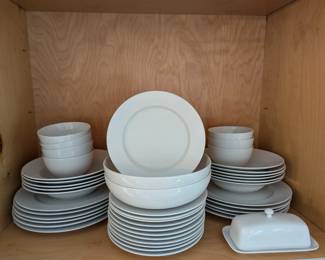 44-piece set of Emeril Lagasse Wedgwood white china.