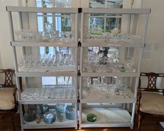 My clients entertained quite a bit and had several basic wine stems, water and rocks glasses, as well as glass dessert plates and bowls - here's your chance to stock up for all of your summer garden parties!