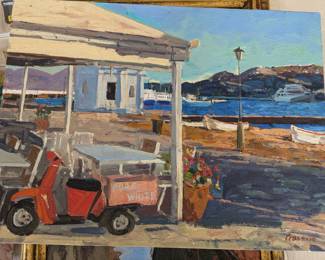 Original oil on board "Pure White", by listed Russian artist, Dmitriy Proshkin.