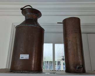 Vintage 2-piece copper still.